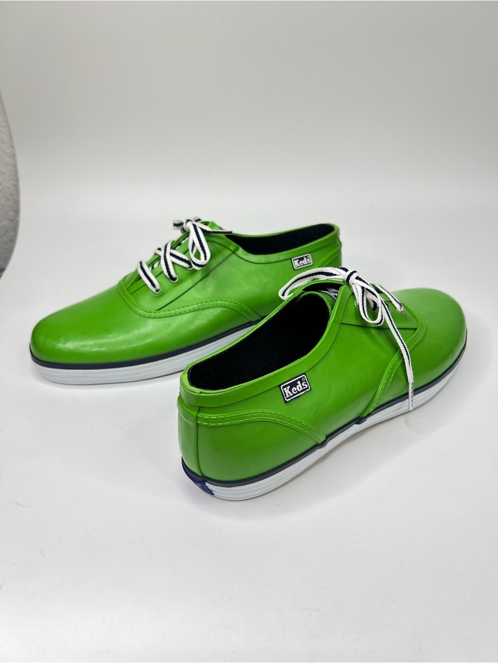 Keds Women’s Rubberized Green/Navy Puddle Jumper Low Top Lace Up Sneaker Size 9 - Picture 8 of 14